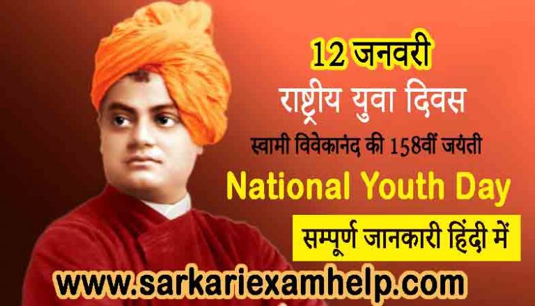 12 जनवरी 2024 राष्ट्रीय युवा दिवस | National Youth Day